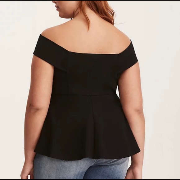 Torrid size 2 off the shoulder peplum top - Picture 2 of 5